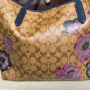 Floral Coach tote